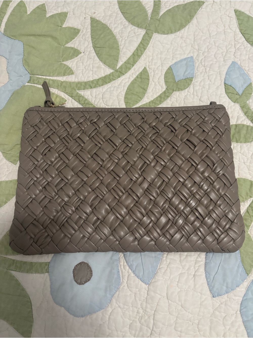 Clare V Puffy Woven Checker Clutch NWT